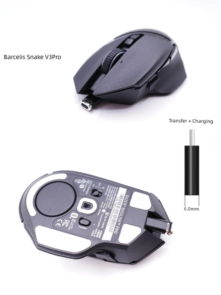 Kablosuz Fare Manyetik Şarj Kablosu - Type-C Adaptör - 4