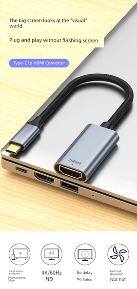 USB-C'den DP 1.4 Adaptör Kablosu - 6