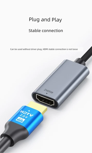 USB-C'den DP'ye Adaptör Kablosu - 1m Yüksek Yenileme Hızı - 7
