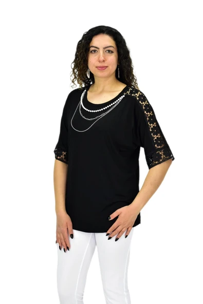 Kadın Kısa Kol Baskılı Bluz BGL-ST04708 - Resim 6