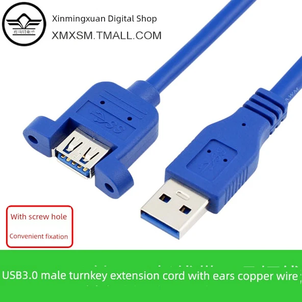 USB 3.0 Uzatma Kablosu - 0.5m Mavi - 2