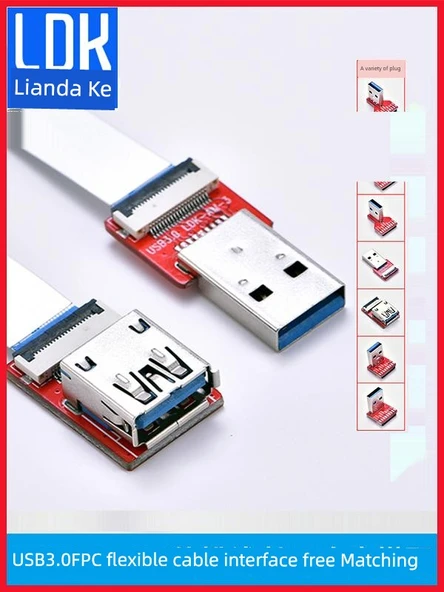Gümüş USB 3.0 Veri Kablosu - 30cm - 20p - 2