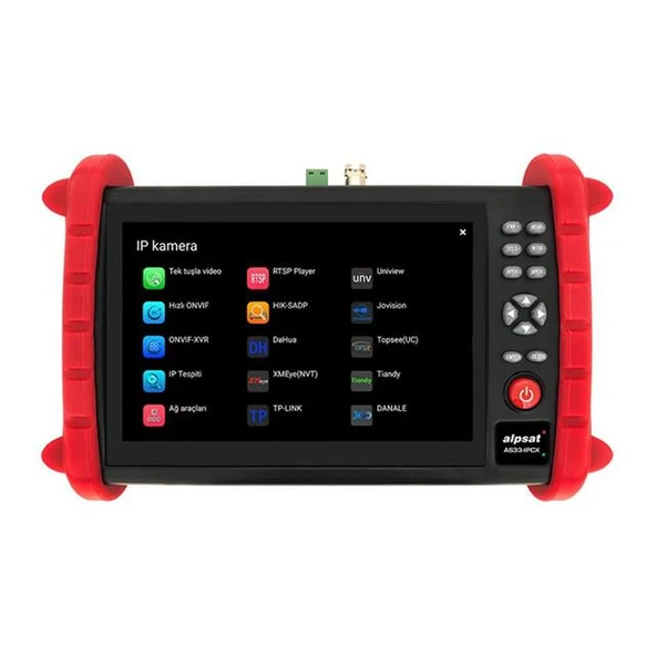 Alpsat IPCX33 7 Ekranlı IPC-ONVIF-AHD-CVI-TVI-HDMI-Analog Girişli Cctv Kamera Test Cihazı ürün görseli