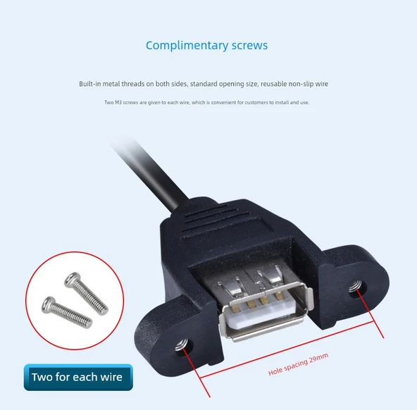 USB 2.0 Uzatma Kablosu - 0.3M - [Klasik] Erkek - Dişi Kulaklı - 4