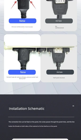USB 2.0 Uzatma Kablosu - 3M - Manyetik Yüzük (2) - 11