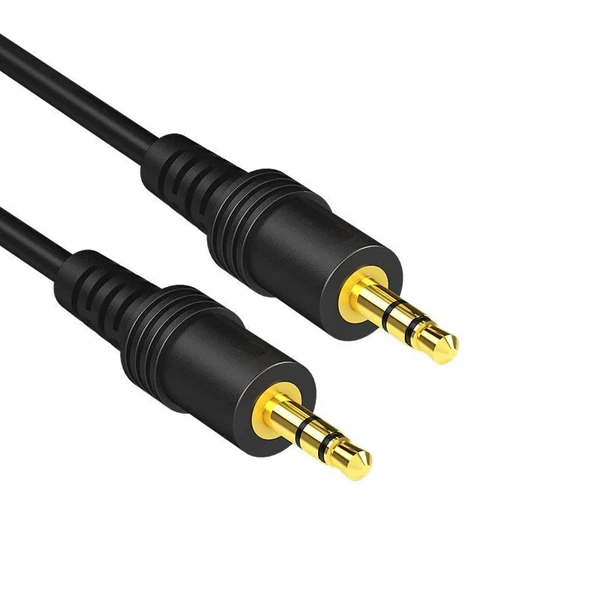3.5mm Erkek Erkek Ses Aux Kablosu Yaylı Uzatma - Altın Kaplama - 25 Metre