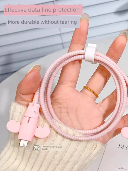 USB Kablo Koruyucu - Siyah - Koruma Hattı ile - 1 Set - 3