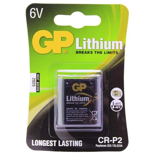 GP CRP2 6 Volt Lityum Fotoğraf Makinesi Pili Şarj Edilemez ürün görseli