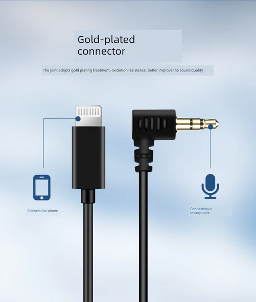 Mikrofon Adaptör Kablosu - Type-C Telefon Hattı (Bahar Hattı) - 9