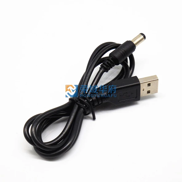 USB'den DC 5.5 x 2.1mm Güç Adaptörü Kablosu - 12V - 1m - 10