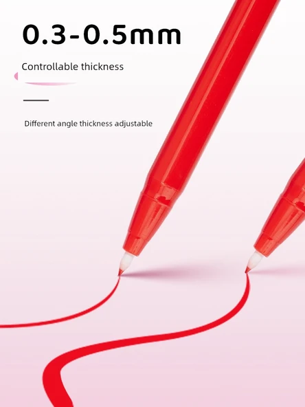 Su Bazlı Lif Kalem Seti - Tatlı Renk Sistemi - 0.5+mm - 12 Adet - 5