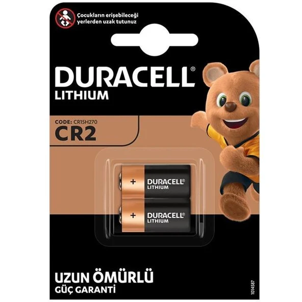 Duracell CR2 3 Volt Lityum 2'li Pil ürün görseli