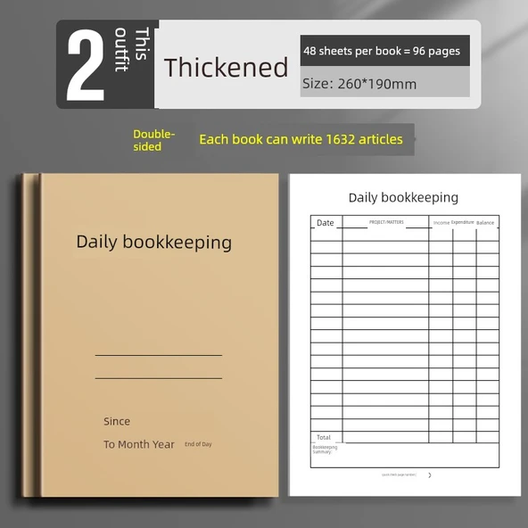 Aylık Hesap Defteri - 2 Kitap