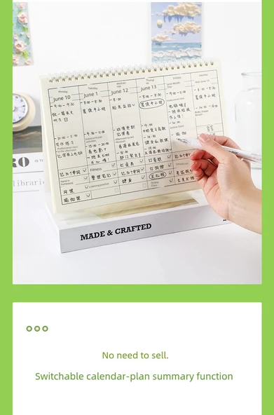 2024 Haftalık Planlayıcı Masa Takvimi Not Defteri - B5 Haftalık Plan - 4 Kitap - Resim 11