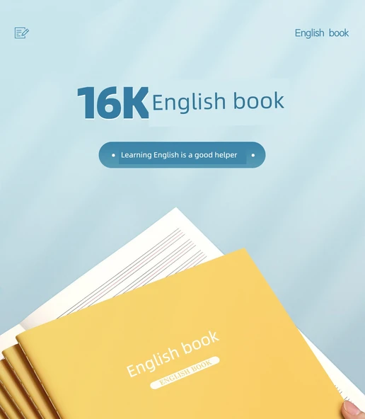 16K İngilizce Pratik Defteri - 60 Paket Koyu ve Açık Renk (30 Her Biri) - 7
