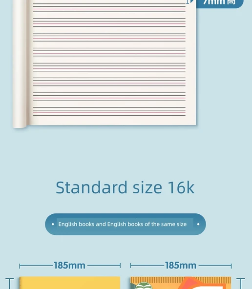16K İngilizce Pratik Defteri - Açık Renk 20 Paket - 11