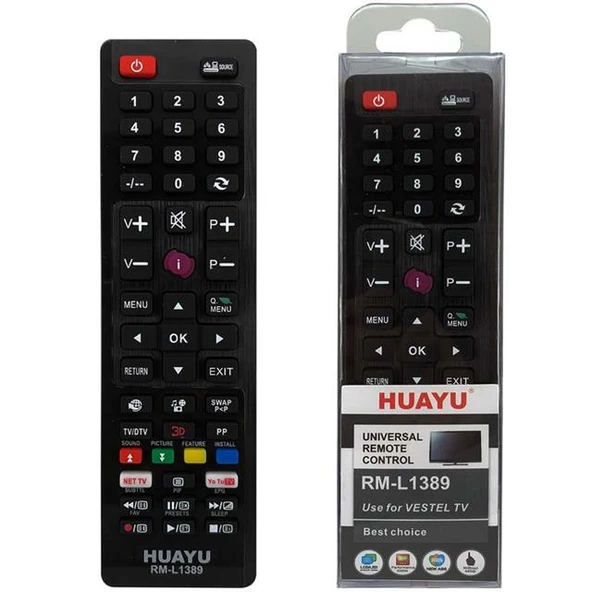 Huayu RM-L1389 Netflix - Youtube Tuşlu Vestel Universal Lcd Led Tv Kumandası ürün görseli