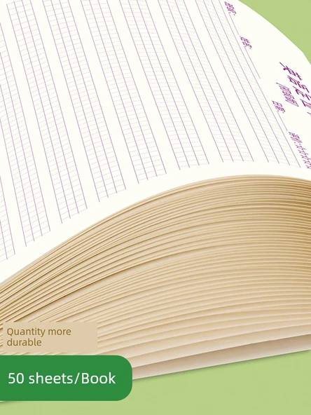 İngilizce Yazma Pratik Kağıdı - Şık İngilizce Pozisyonlama Kağıdı (50 yaprak/kitap) - Model 3 - 5