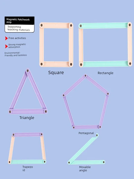 Geometrik Poligon Öğretim Araçları - Kutu - 20 Parça - 4
