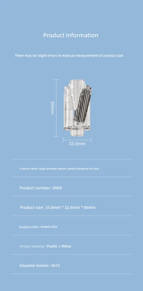 Elektrikli Kalemtraş Yedek Bıçağı - VA10 - 2.4cm - 60 Derece Altı - 9