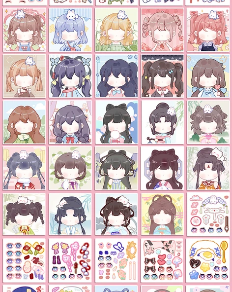 Prenses Kostüm ve Makyaj Çıkartma Kitabı - 4 Adet 100-Değişim Makyaj 1 (Araçlar Dahil) - Resim 11