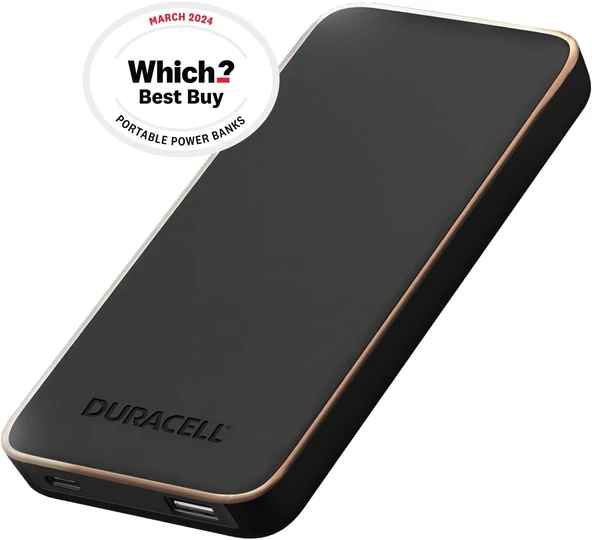 Duracell 10.000MAH Powerbank Pd 18W (USB-A, USB-C) - Siyah ürün görseli