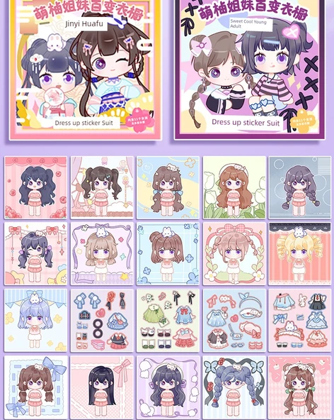 Prenses Kostüm ve Makyaj Çıkartma Kitabı - 4 Adet 100-Değişim Makyaj 1 (Araçlar Dahil) - Resim 8