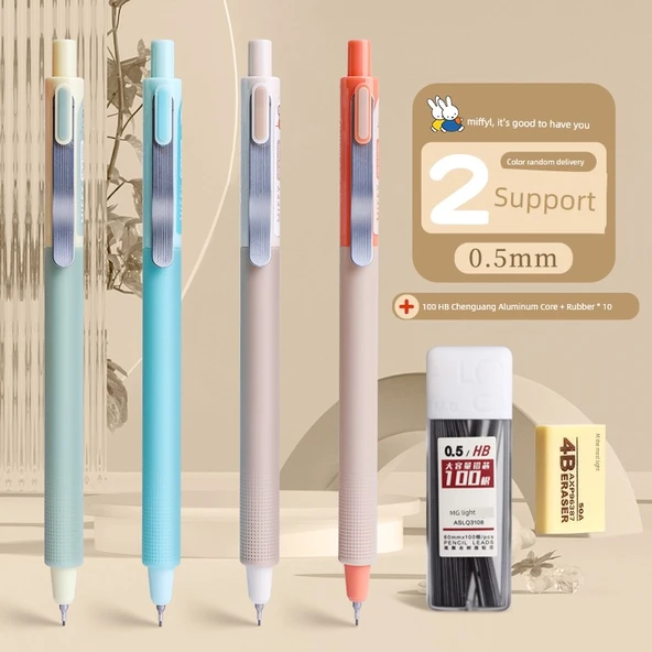 Miffy Mekanik Kalem 0.5mm - 2+100 HB Chenguang Kurşun + 10 Silgi
