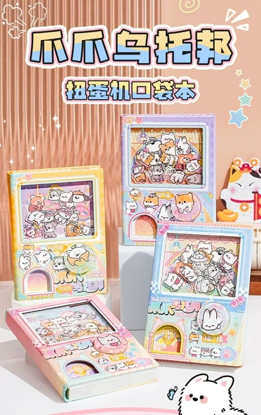 Karikatür Gashapon Makinesi Cep Defteri - Ingot Kapibara - 7