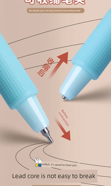Miffy Mekanik Kalem 0.5mm - 1 Gönder 20 Kurşun + 1 Silgi - 10