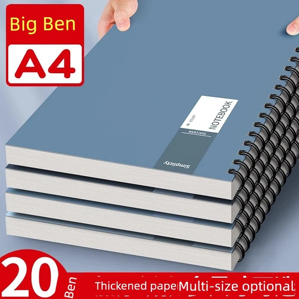 A5 Spiral Defter - Kalın - 8 Adet (80 Sayfa Her Biri) - 2