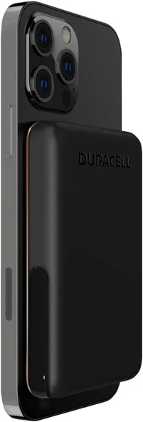 Duracell manyetik güç bankası, 5000 mAh, Magsafe uyumlu, hızlı şarj, katlanır stantlı kablosuz Powerbank , iPhone, iPad, Android, Samsung ve Airpods için ince harici pil - Resim 2
