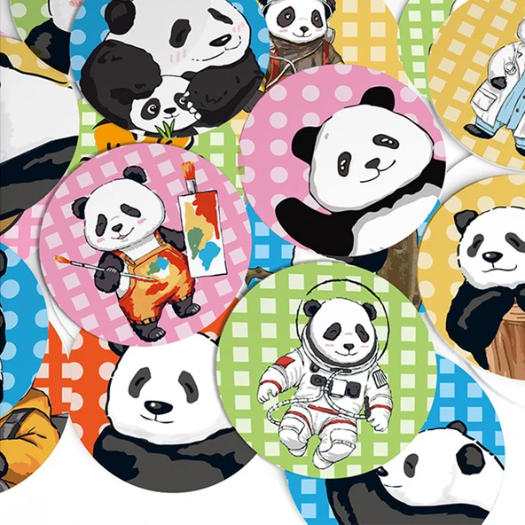 Çocuklar için Karikatür Hayvan Çıkartma Kitabı Seti - Panda Mühürü Yok [sadece 100 çıkartma]