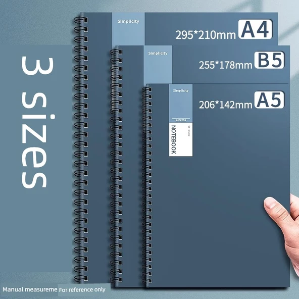 A5 Spiral Defter - Kalın - 8 Adet (80 Sayfa Her Biri) - 5