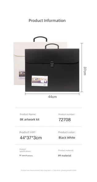 Sanat Portföy Çantası - 8K - Buzlu Beyaz Resim Çantası - 12