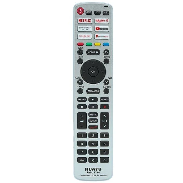 Huayu Kl RM-L1710 Unıversal Netflıx-Prıme Vıdeo-Youtube-Rakuten Tv-Google Play Tuşlu Lcd Led Tv Kumandası - 1