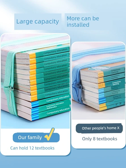 3 Katlı Dosya Çantası - L Tipi Taşınabilir - Mavi - 10