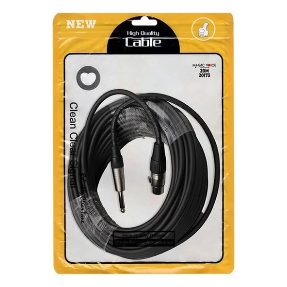 Magicvoice LD379B 6.3 Mm Mono Erkek - Canon Dişi 20 Metre Kablo - Resim 2