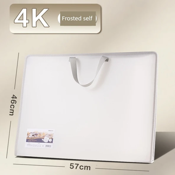 Sanat Portföy Çantası - 4K - Buzlu Beyaz El Çantası