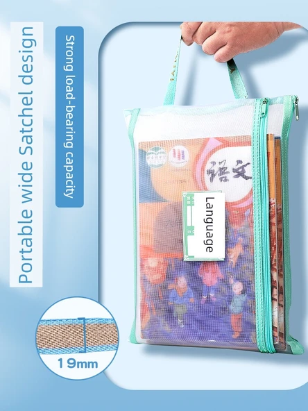 3 Katlı Dosya Çantası - L Tipi Taşınabilir - Pembe - 9