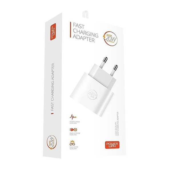 Powerway RX20 PD 20 Watt iPhone Type-C Hızlı Şarj Başlığı - Resim 2