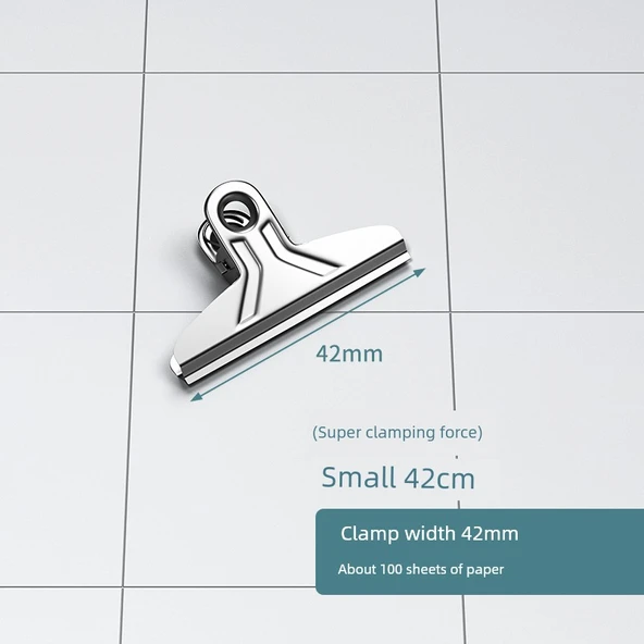 Metal Klasör Klipsi - Küçük Boy 42mm - 5 Adet
