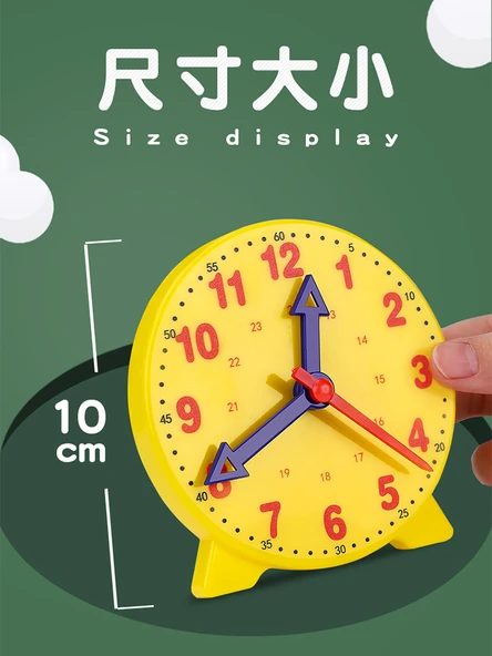 Saat Modeli 2 Parça Öğrenme Araçları Seti Mavi (Saat + Abaküs) - 5