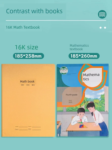 16K Okul Alıştırma Defteri - 5 Adet 16K Kompozisyon Defteri (400 Kare) - 4