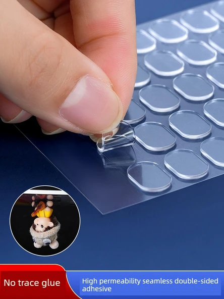 Düzensiz İki Taraflı Yapışkan Nano Etiketler - 1 Adet [10-20mm] 21 Etiket - Resim 2