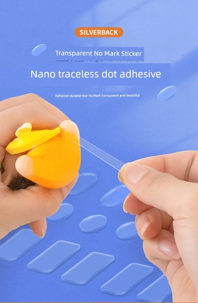 Düzensiz İki Taraflı Yapışkan Nano Etiketler - 1 Adet [10-20mm] 21 Etiket - Resim 7