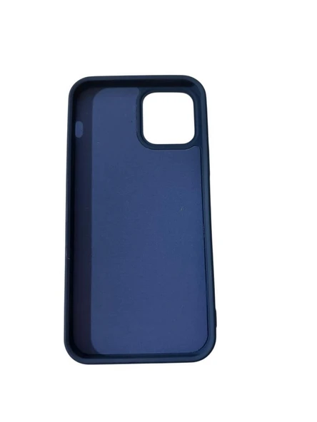 iPhone 12 ile Uyumlu Cappy Silikon Kılıf Lacivert - Resim 2