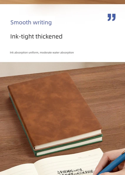 Minimalist Koyun Derisi A5 Retro Yatay Çizgili Şık Defter - Kalınlaştırılmış A5 Basit 2 | Gri (240 sayfa/kitap) - 12