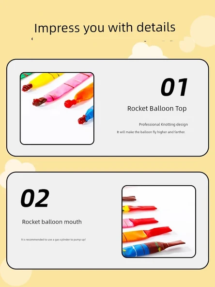 Roket Balon 200'lü Paket (Pompa Dahil) - 6