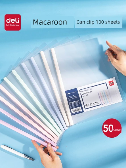 A4 Depolama Kitabı - Kalınlaştırılmış - 20 Paket - Macaron Renk Sistemi - Su Damlası Çubuğu - 5 Renk - 10mm Arka Genişlik - 2